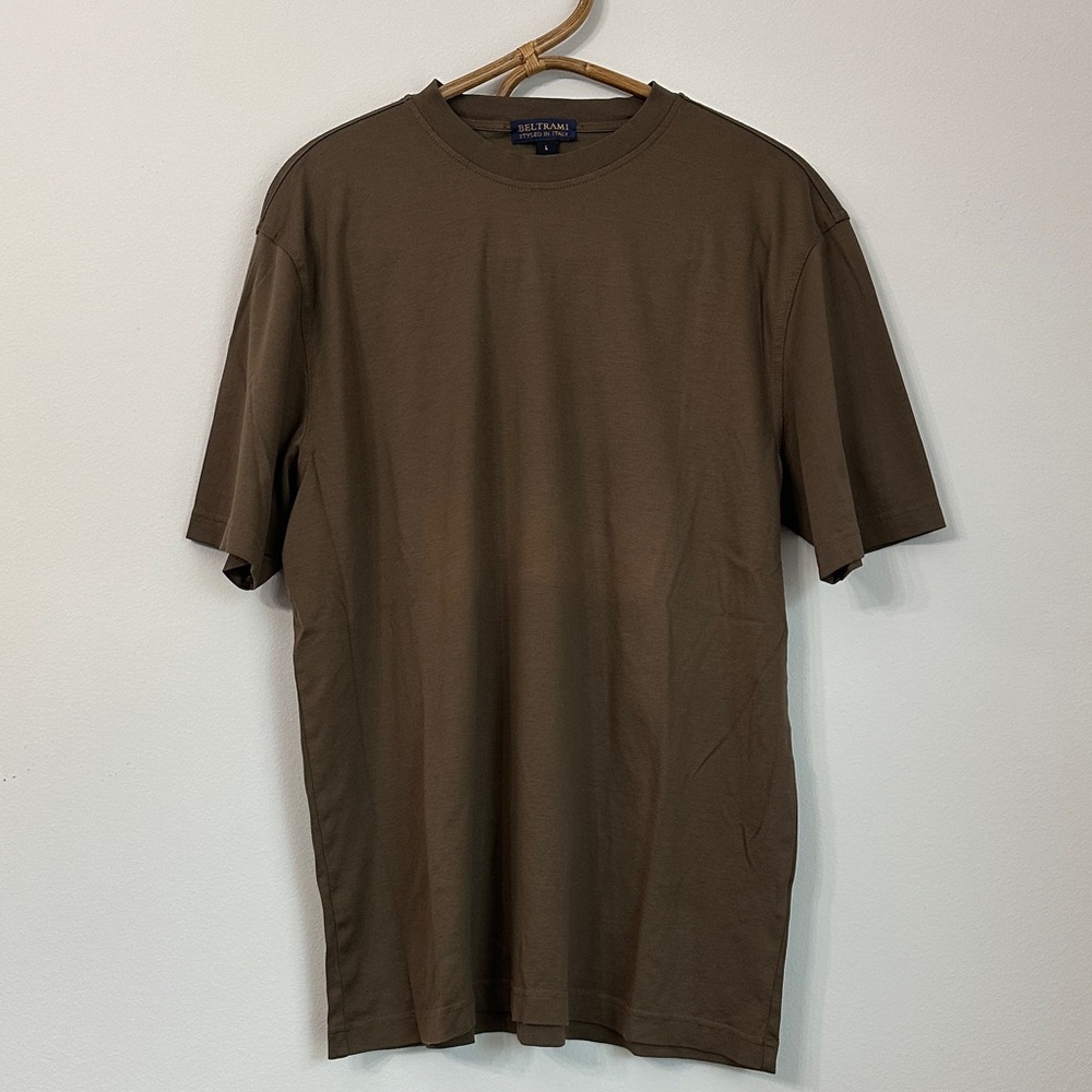 Belstaff Brown Short Sleeve Crewneck Tee